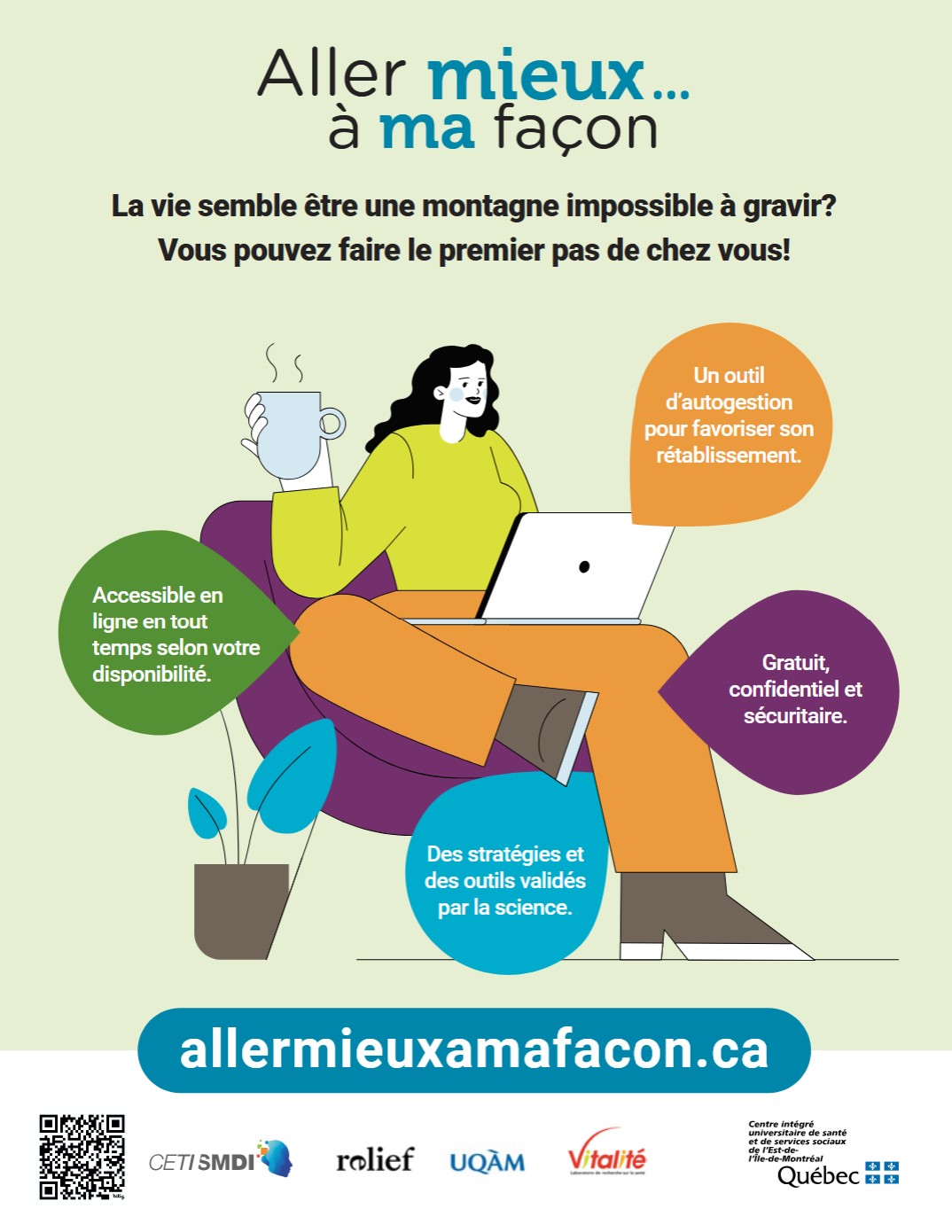 Affiche promotionnelle du site Aller mieux à ma façon