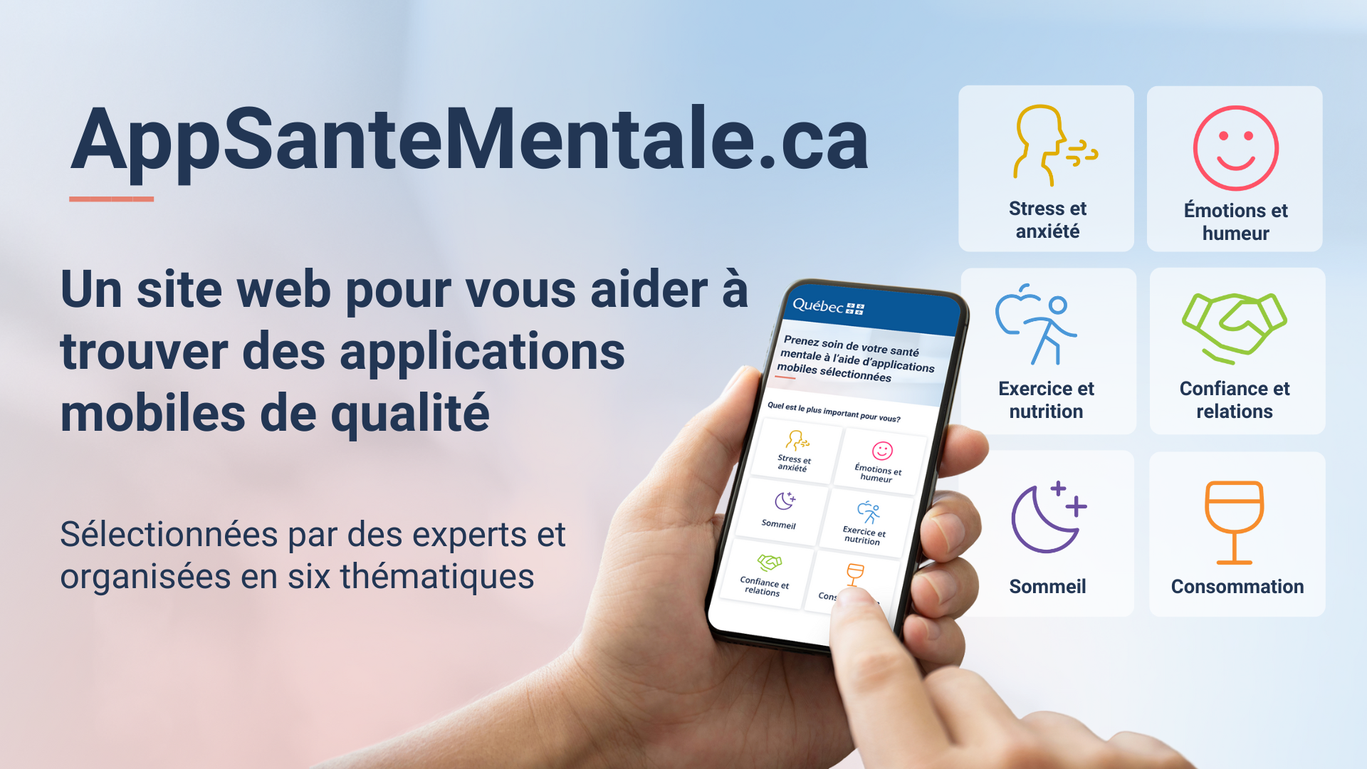 Visuel promotionnel de l'application AppSantéMentale.ca