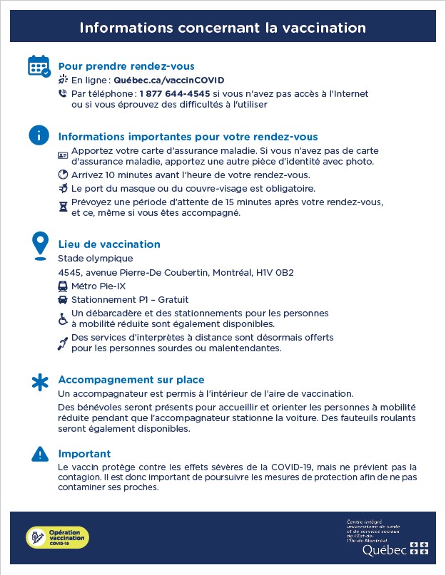 image info concernant la vaccination