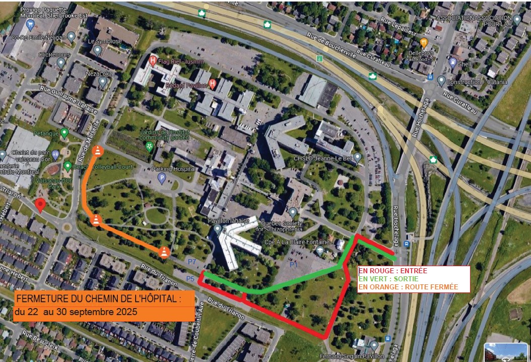 Travaux sur le chemin de ceinture sur le site de l’IUSMM