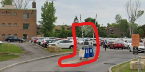 Présentation des guérites dans le stationnement des employés du Pavillon Rosemont